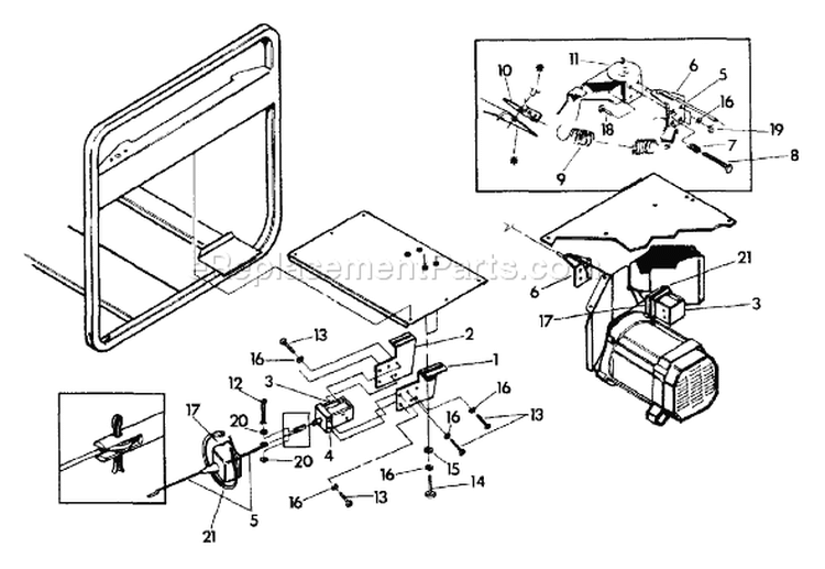 Page D Diagram and Parts List for 9101-2 R-8000 Briggs and Stratton Generator